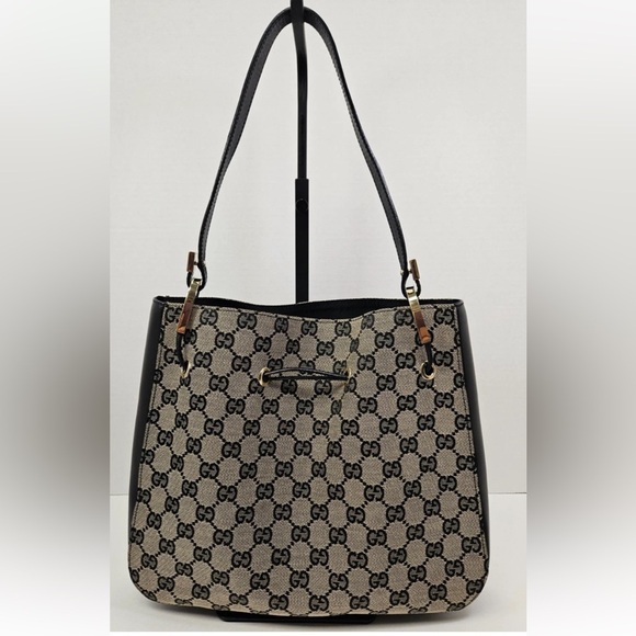 Gucci Black and Beige Shoulder Bag - Picture 2 of 16